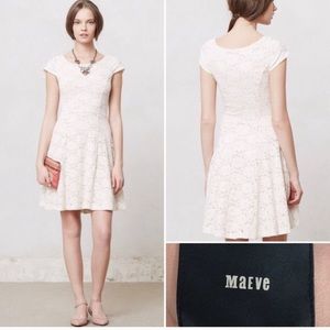 Anthropologie Maeve Dayflower Eyelet Lace Dress S